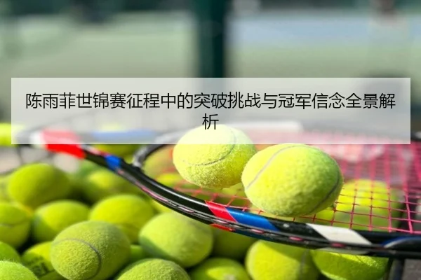 陈雨菲世锦赛征程中的突破挑战与冠军信念全景解析